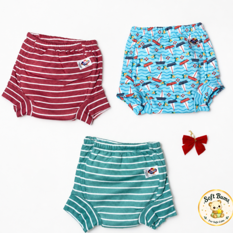 Softbums SnugFit Comfort Pack | Padded Shorts | Reusable Cloth Diapers | Babies Potty Training Pants