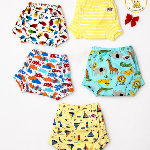 Softbums SnugFit Premium Pack | Padded Shorts | Reusable Cloth Diapers | Babies Potty Training Pants